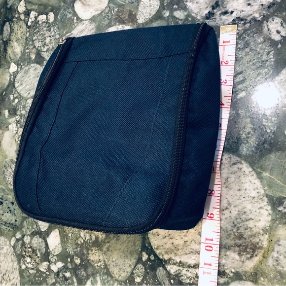 American Tourister Travel Compact Toiletry Bag Canvas Black - Picture 2 of 8